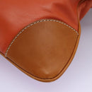 BURBERRY Shoulder Bag Suede Leather Orange Auth ti3004-17