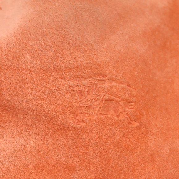 BURBERRY Shoulder Bag Suede Leather Orange Auth ti3004