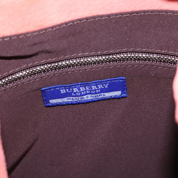 BURBERRY Shoulder Bag Suede Leather Orange Auth ti3004