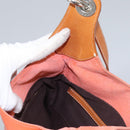 BURBERRY Shoulder Bag Suede Leather Orange Auth ti3004-19