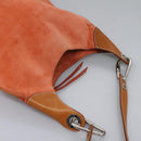 BURBERRY Shoulder Bag Suede Leather Orange Auth ti3004-6