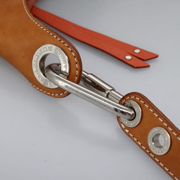 BURBERRY Shoulder Bag Suede Leather Orange Auth ti3004