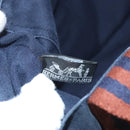 HERMES Fourre Tout MM Hand Bag Canvas Navy Brown Silver Auth ti3010-17