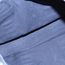 HERMES Fourre Tout MM Hand Bag Canvas Navy Brown Silver Auth ti3010-11