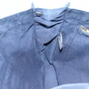 HERMES Fourre Tout MM Hand Bag Canvas Navy Brown Silver Auth ti3010-19