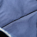 HERMES Fourre Tout MM Hand Bag Canvas Navy Brown Silver Auth ti3010-21