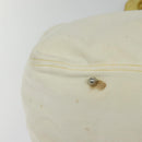 FENDI Hand Bag Canvas White Silver Auth ti3016-15