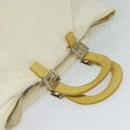 FENDI Hand Bag Canvas White Silver Auth ti3016-6