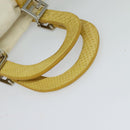 FENDI Hand Bag Canvas White Silver Auth ti3016-7