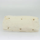 FENDI Hand Bag Canvas White Silver Auth ti3016-5