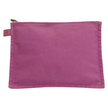 HERMES Bora Bora Pouch Canvas 2Set Pink Yellow Auth ti3022 - 0