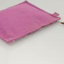 HERMES Bora Bora Pouch Canvas 2Set Pink Yellow Auth ti3022-5
