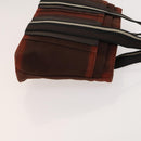 HERMES Hand Bag Canvas 3Set Red Navy Auth ti3026-13