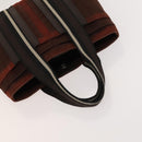 HERMES Hand Bag Canvas 3Set Red Navy Auth ti3026-14