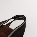 HERMES Hand Bag Canvas 3Set Red Navy Auth ti3026-15