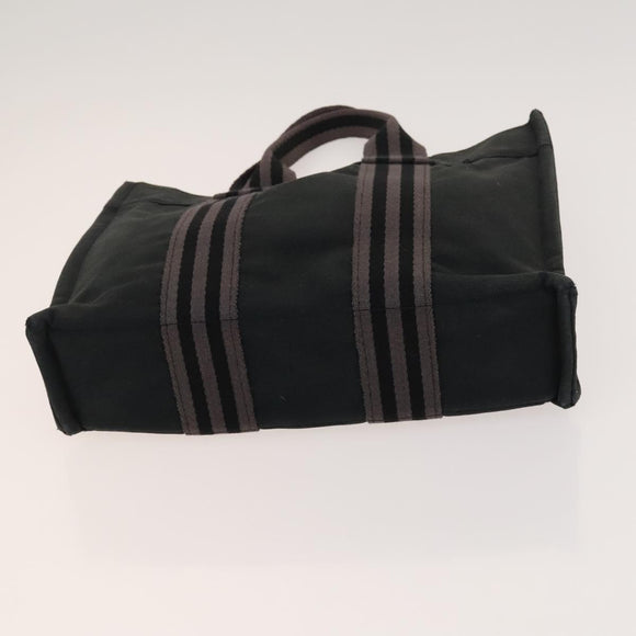 HERMES Hand Bag Canvas 3Set Red Navy Auth ti3026