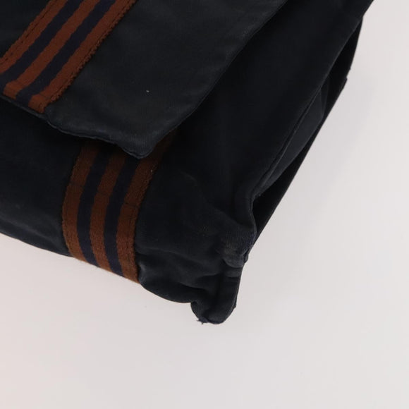 HERMES Hand Bag Canvas 3Set Red Navy Auth ti3026