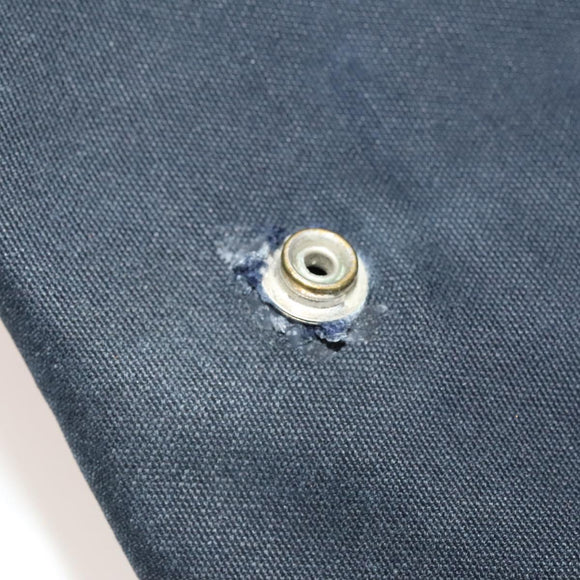 HERMES Hand Bag Canvas 3Set Red Navy Auth ti3026