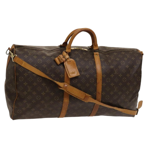 LOUIS VUITTON Monogram Keepall Bandouliere 60 Boston Bag M41412 LV Auth ti3031
