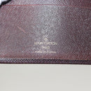 LOUIS VUITTON Taiga Agenda MM Day Planner Cover Acajou R20416 LV Auth ti3036-19
