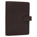 LOUIS VUITTON Taiga Agenda MM Day Planner Cover Acajou R20416 LV Auth ti3036-1
