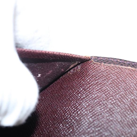 LOUIS VUITTON Taiga Agenda MM Day Planner Cover Acajou R20416 LV Auth ti3036