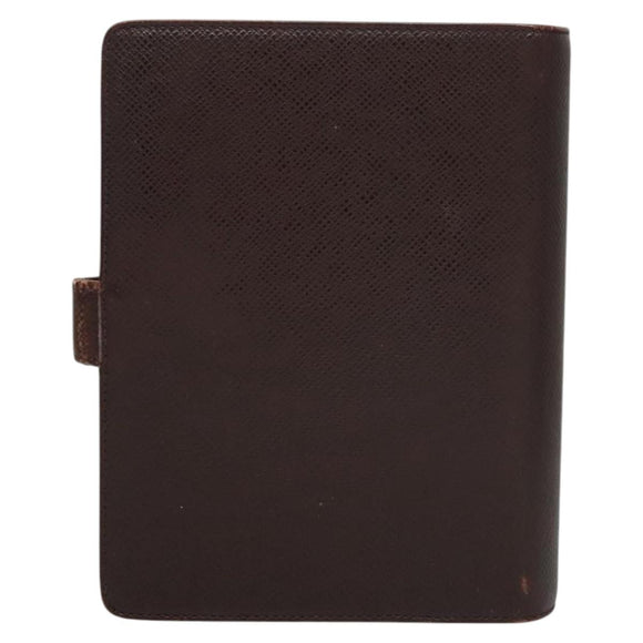 LOUIS VUITTON Taiga Agenda MM Day Planner Cover Acajou R20416 LV Auth ti3036