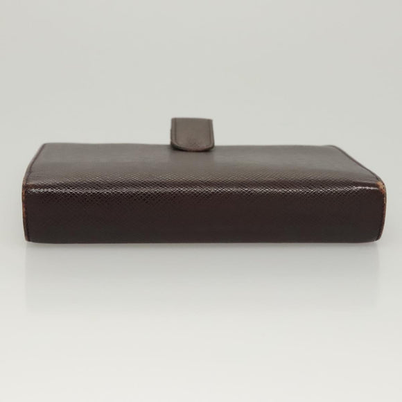 LOUIS VUITTON Taiga Agenda MM Day Planner Cover Acajou R20416 LV Auth ti3036