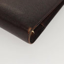 LOUIS VUITTON Taiga Agenda MM Day Planner Cover Acajou R20416 LV Auth ti3036-7