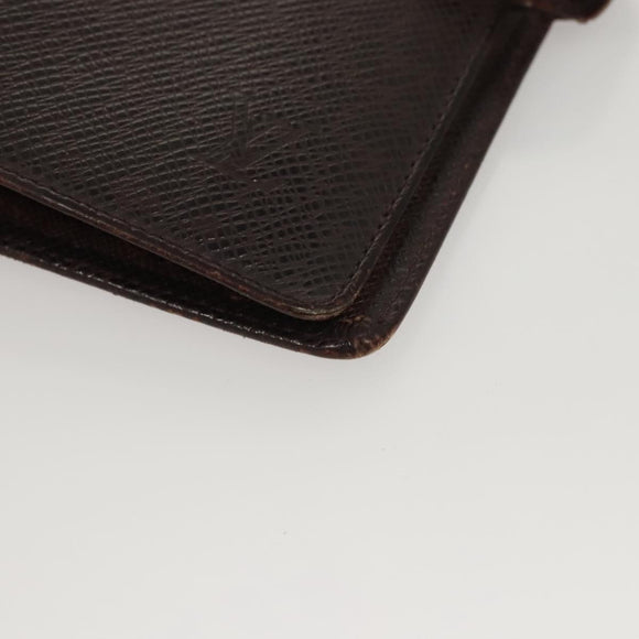 LOUIS VUITTON Taiga Agenda MM Day Planner Cover Acajou R20416 LV Auth ti3036