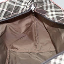 BURBERRY Nova Check Blue Label Hand Bag Nylon Pink Silver Auth ti3041-17