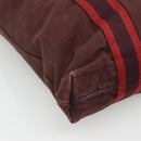 HERMES Fourre Tout Cabas Tote Bag Canvas Bordeaux Auth ti3044-11