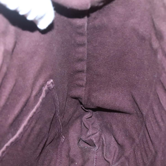 HERMES Fourre Tout Cabas Tote Bag Canvas Bordeaux Auth ti3044