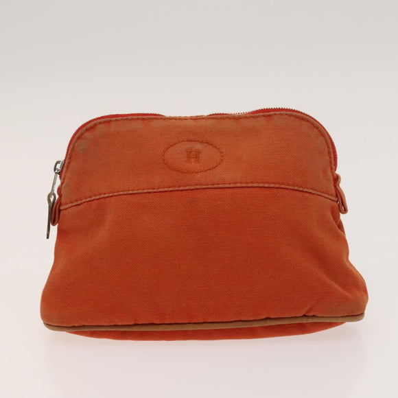 HERMES Bolide Pouch Canvas 6Set Orange Brown Red Auth ti3047