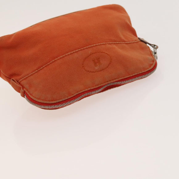 HERMES Bolide Pouch Canvas 6Set Orange Brown Red Auth ti3047