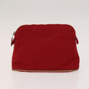 HERMES Bolide Pouch Canvas 6Set Orange Brown Red Auth ti3047-8
