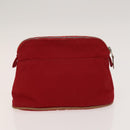 HERMES Bolide Pouch Canvas 6Set Orange Brown Red Auth ti3047-9