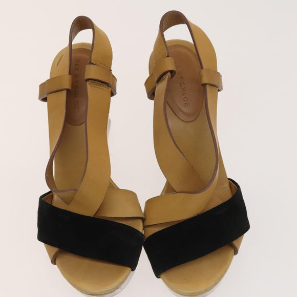 BALLY Fendi Chloe Sandals Leather 4Set White Black Brown Auth ti3052