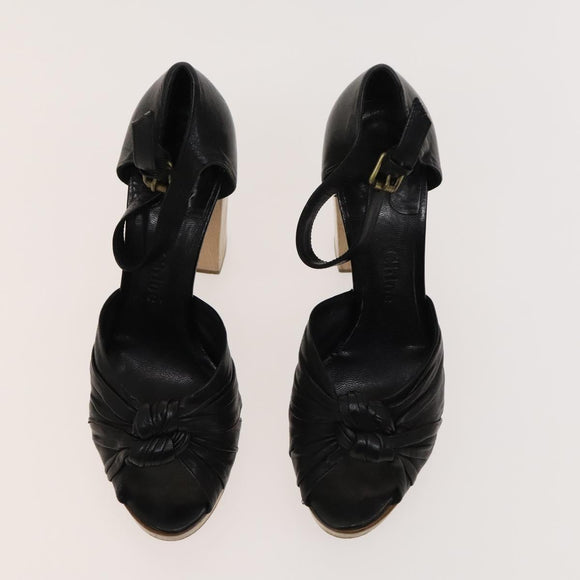 BALLY Fendi Chloe Sandals Leather 4Set White Black Brown Auth ti3052