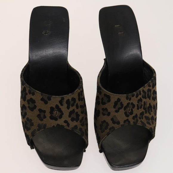 BALLY Fendi Chloe Sandals Leather 4Set White Black Brown Auth ti3052