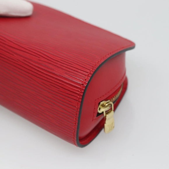 LOUIS VUITTON Epi Dauphine PM Pouch Castilian Red M48447 LV Auth ti3059