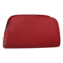 LOUIS VUITTON Epi Dauphine PM Pouch Castilian Red M48447 LV Auth ti3059-1