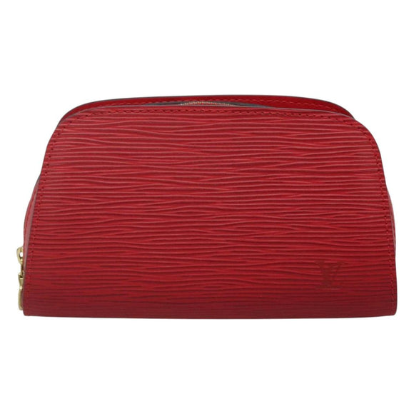LOUIS VUITTON Epi Dauphine PM Pouch Castilian Red M48447 LV Auth ti3059