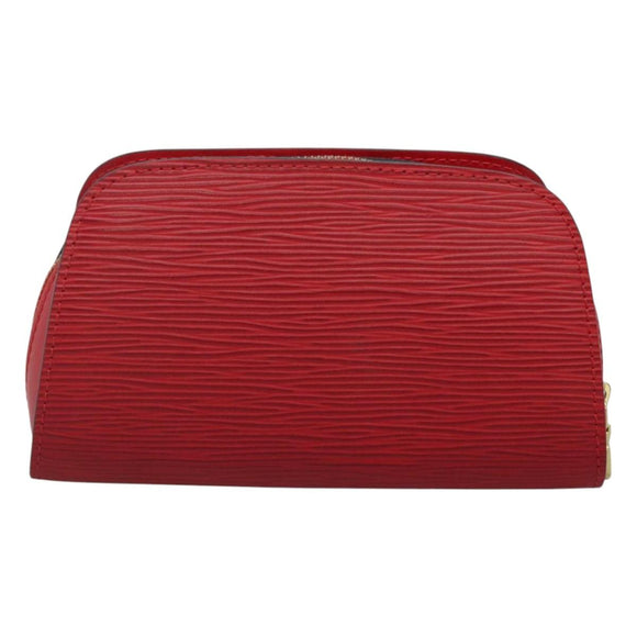 LOUIS VUITTON Epi Dauphine PM Pouch Castilian Red M48447 LV Auth ti3059