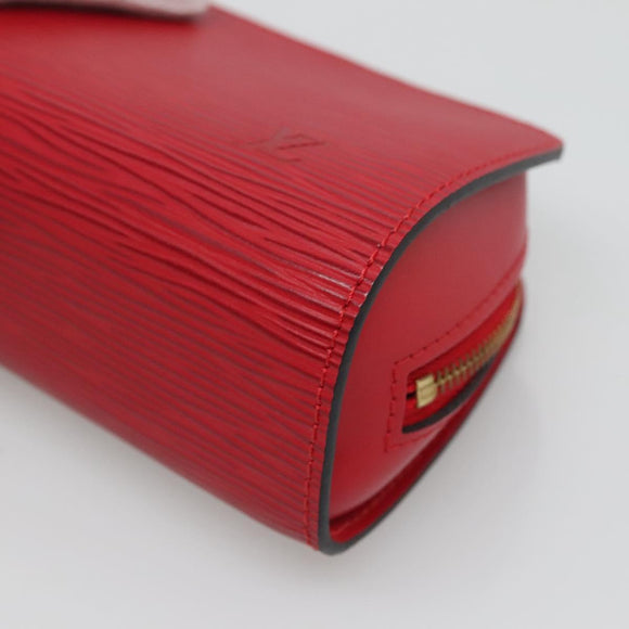 LOUIS VUITTON Epi Dauphine PM Pouch Castilian Red M48447 LV Auth ti3059