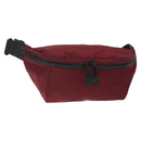 BURBERRY Black label Waist bag Nylon Red Auth ti3060-1