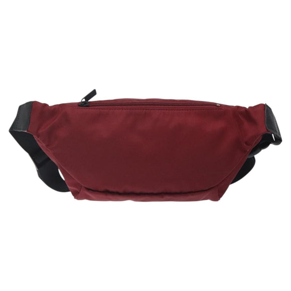BURBERRY Black label Waist bag Nylon Red Auth ti3060