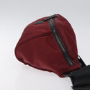 BURBERRY Black label Waist bag Nylon Red Auth ti3060-3