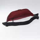 BURBERRY Black label Waist bag Nylon Red Auth ti3060-7