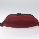 BURBERRY Black label Waist bag Nylon Red Auth ti3060-5